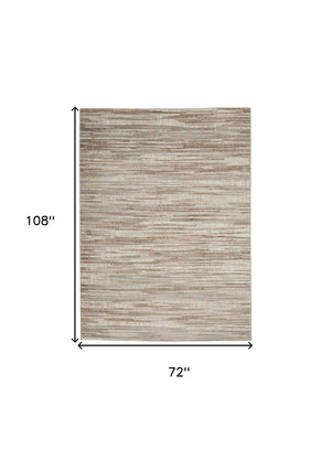 Homeroots 6' X 9' Brown Abstract Power Loom Area Rug  Polypropylene 522066