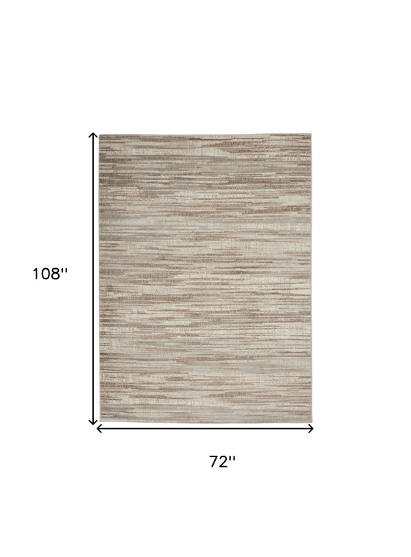 Homeroots 6' X 9' Brown Abstract Power Loom Area Rug  Polypropylene 522066