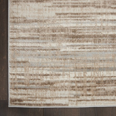 Homeroots 12' Brown Abstract Power Loom Runner Rug - Elegant Design To Enhance Your Home's Warmth & Style  Polypropylene 522068