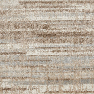 HomeRoots 20' Brown Abstract Runner Rug - Modern Power Loomed Design for Hallways, Entryways & High-Traffic Areas 522070