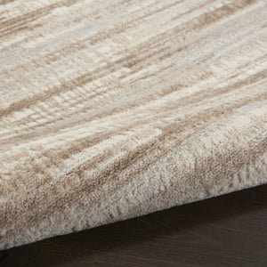 HomeRoots 20' Brown Abstract Runner Rug - Modern Power Loomed Design for Hallways, Entryways & High-Traffic Areas 522070
