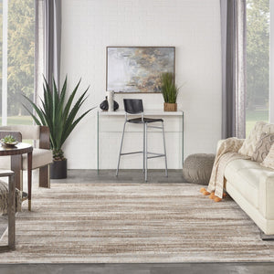 HomeRoots 6' Brown Abstract Power Loom Area Rug - Elegant Contemporary Design for Living Spaces & Home Offices 10' X 14' Rectangle 522071
