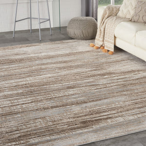 HomeRoots 6' Brown Abstract Power Loom Area Rug - Elegant Contemporary Design for Living Spaces & Home Offices 7' X 10' Rectangle 522072