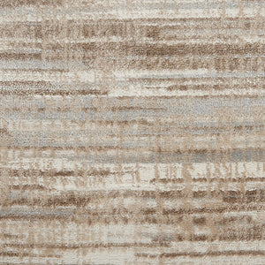 Homeroots 14' Runner Brown And Ivory Abstract Power Loom Runner Rug  Polypropylene,Polyester 522073