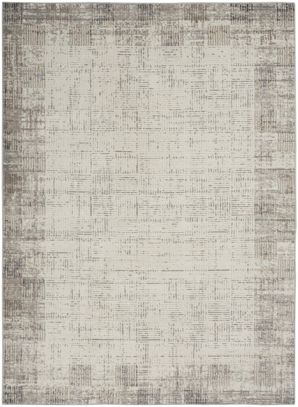 Homeroots 6' X 9' Gray Abstract Power Loom Area Rug  Polypropylene 522077