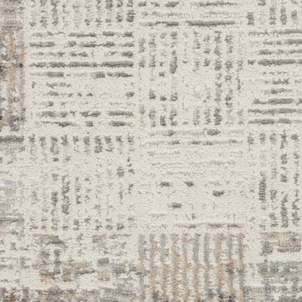 Homeroots 6' X 9' Gray Abstract Power Loom Area Rug  Polypropylene 522077