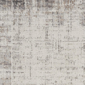 HomeRoots 20' Gray Abstract Power Loomed Runner Rug - Contemporary Style for Hallways, Entryways & More! 522078