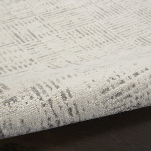 Homeroots 12' Gray Abstract Power Loom Runner Rug - Stylish, Durable Design For Home Décor And Comfort  Polypropylene 522080