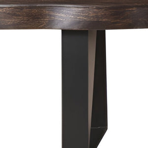HomeRoots 68" Distressed Solid Wood Dining Bench with Black Metal Frame – Stylish, Durable Seating for Any Space 522082