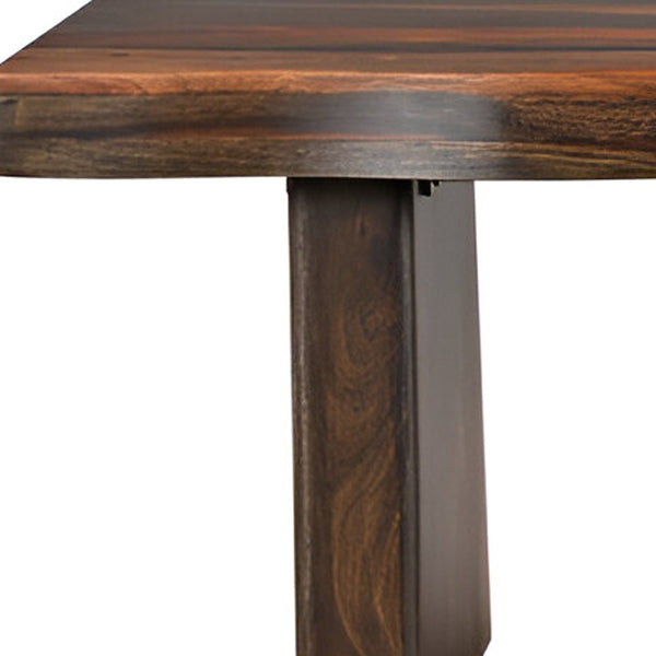 Homeroots 68" Dark Brown Solid Wood Dining Bench  Solid Wood 522083