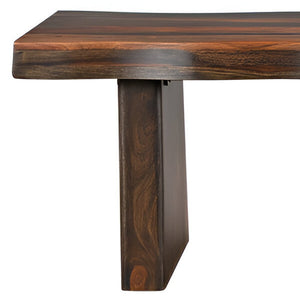 Homeroots 68" Dark Brown Solid Wood Dining Bench  Solid Wood 522083