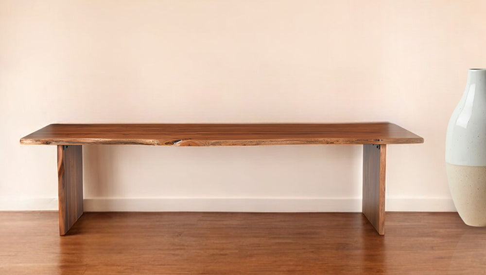 Homeroots 73" Brown Solid Wood Dining Bench  Solid Wood 522087