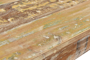 Homeroots 58" Brown Distressed Solid Wood Dining Bench  Solid Wood 522091