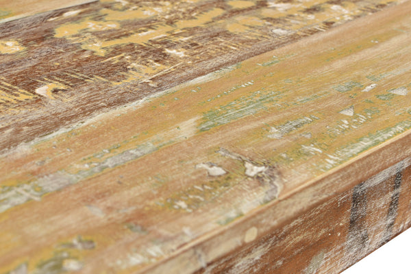 Homeroots 58" Brown Distressed Solid Wood Dining Bench  Solid Wood 522091