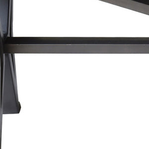 Homeroots 66" Brown And Black Distressed Reclaimed Wood Dining Bench  Solid Wood 522092