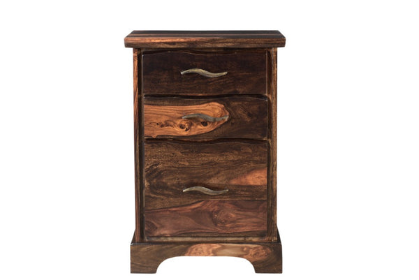30 Inch Solid Wood Live Edge Filing Cabinet with Three Drawers for Home Office