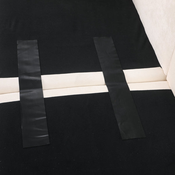 English Elm 123.6" Modular Sectional Sofa - U-Shaped Convertible Couch With Reversible Chaise & Ottomans, Beige W1123S00044