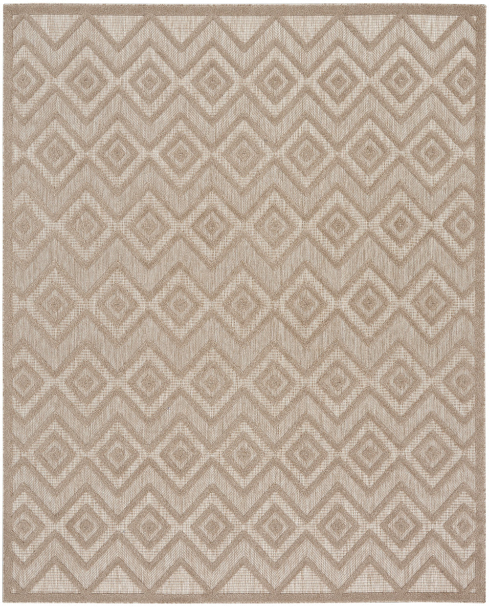 Homeroots 8' X 10' Beige Geometric Flatweave Area Rug  Polypropylene 522108