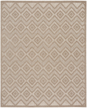 Homeroots 8' X 10' Beige Geometric Flatweave Area Rug  Polypropylene 522108