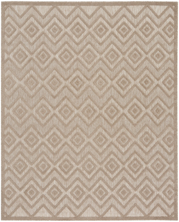 Homeroots 8' X 10' Beige Geometric Flatweave Area Rug  Polypropylene 522108