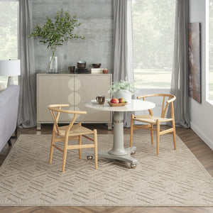 Homeroots 8' X 10' Beige Geometric Flatweave Area Rug  Polypropylene 522108