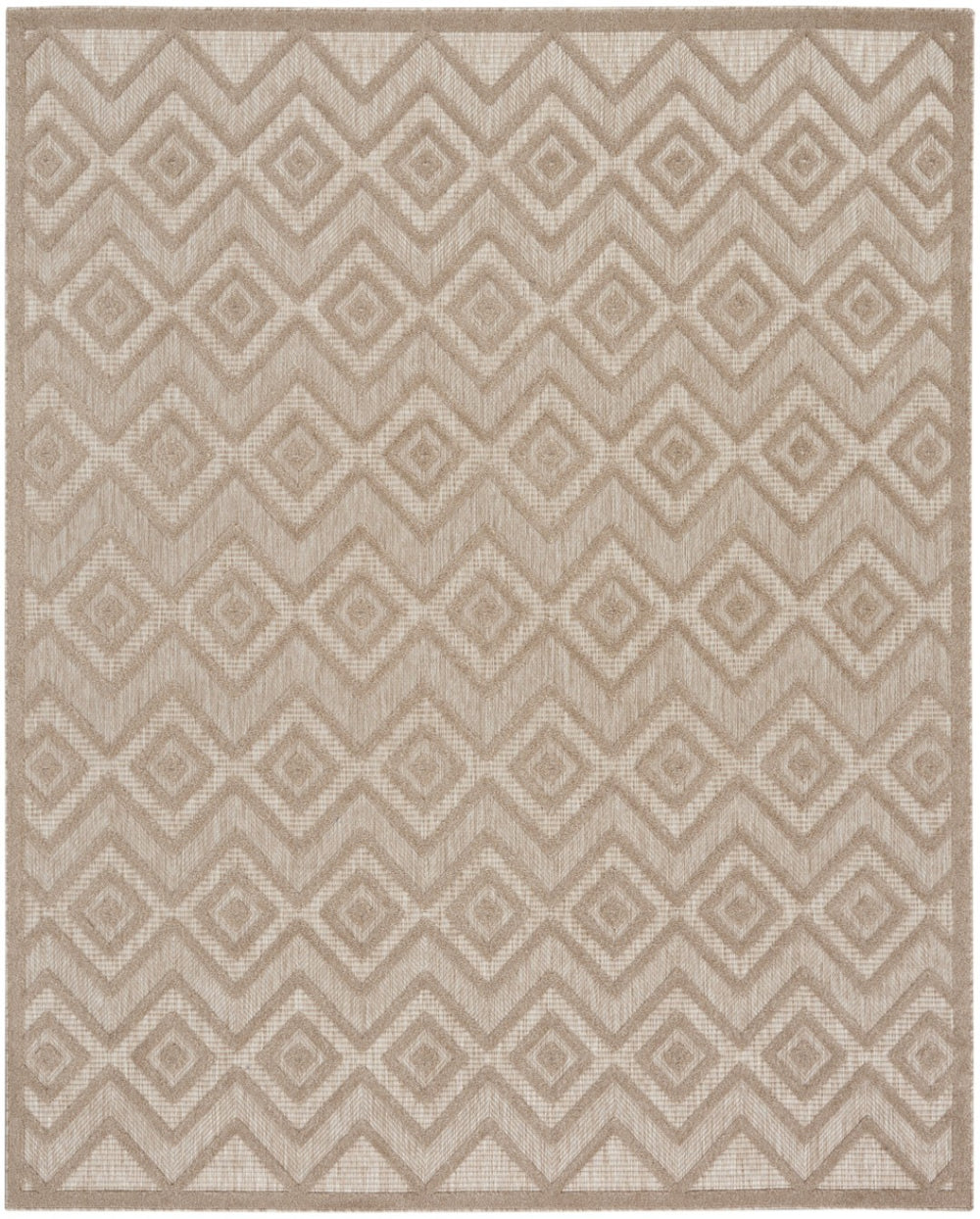 HomeRoots 7' Beige Indoor Outdoor Area Rug – Durable, Water-Resistant Flatwoven Design for Timeless Style 522110