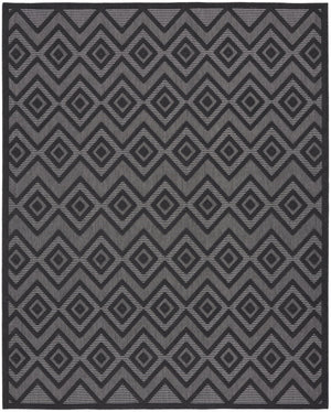 HomeRoots 8' Black Indoor Outdoor Area Rug - Durable, Soft, Water-Resistant Design for Modern Spaces & Easy Care 8' X 10' 522112