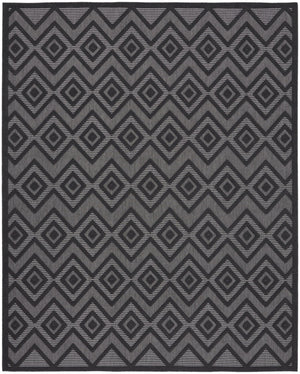 HomeRoots 8' Black Indoor Outdoor Area Rug - Durable, Soft, Water-Resistant Design for Modern Spaces & Easy Care 8' X 10' 522112