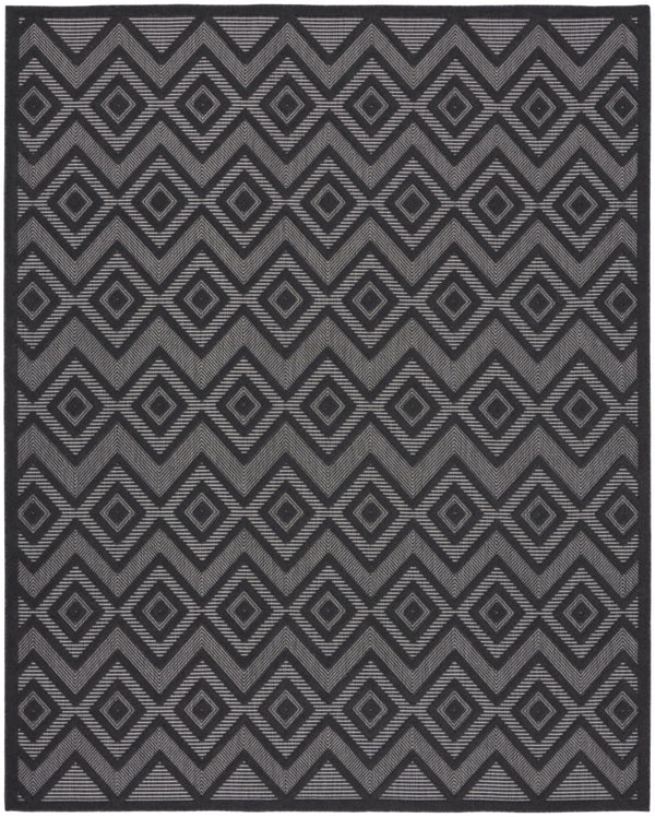 HomeRoots 8' Black Indoor Outdoor Area Rug - Durable, Soft, Water-Resistant Design for Modern Spaces & Easy Care 8' X 10' 522112