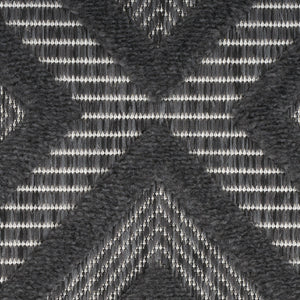 Homeroots 7' X 10' Black Geometric Flatweave Area Rug  Polypropylene 522113