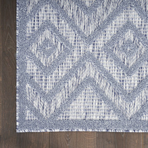 HomeRoots 9' X 12' Denim Blue Indoor Outdoor Area Rug - Stylish, Durable & Versatile for Any Space Use! 522116