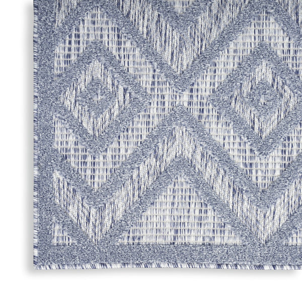 HomeRoots 9' X 12' Denim Blue Indoor Outdoor Area Rug - Stylish, Durable & Versatile for Any Space Use! 522116