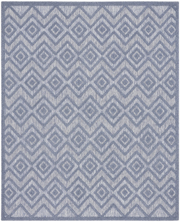HomeRoots 9' X 12' Denim Blue Indoor Outdoor Area Rug - Stylish, Durable & Versatile for Any Space Use! 522116