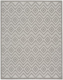 Homeroots 9' X 12' Gray And Silver Indoor Outdoor Area Rug  Polypropylene 522122