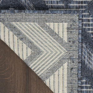 HomeRoots 8' Navy Blue Area Rug - Durable Indoor/Outdoor Design for Stylish Spaces, Easy Care, and Comfort 8' X 10' 522123