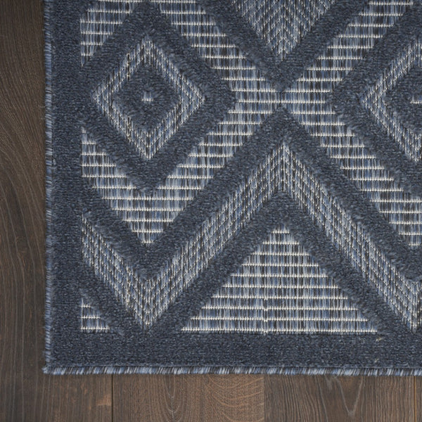 HomeRoots 8' Navy Blue Area Rug - Durable Indoor/Outdoor Design for Stylish Spaces, Easy Care, and Comfort 8' X 10' 522123