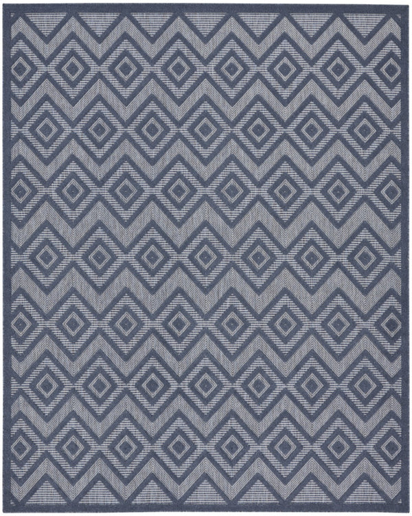 HomeRoots 8' Navy Blue Area Rug - Durable Indoor/Outdoor Design for Stylish Spaces, Easy Care, and Comfort 7' X 10' 522124