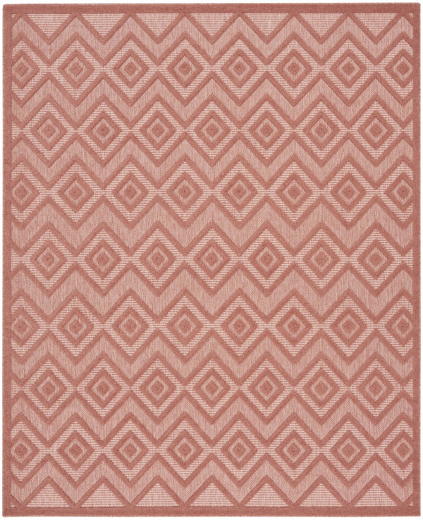 HomeRoots 7' Bright Orange Indoor Outdoor Area Rug - Modern Geometric Design, Durable, Easy to Clean, Versatile 522126