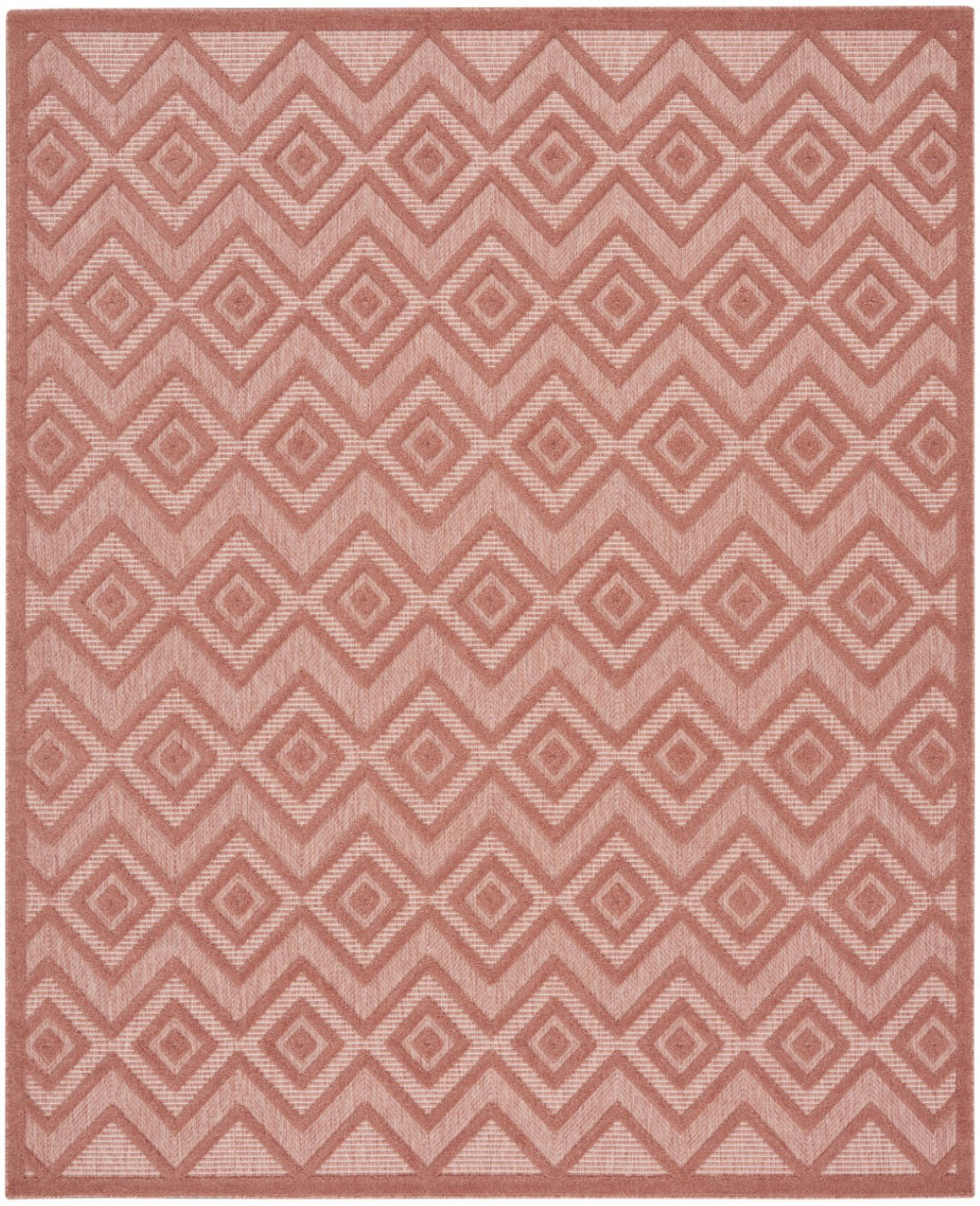 HomeRoots 8' X 10' Orange Indoor/Outdoor Area Rug - Vibrant, Durable, Weather-Resistant for Stylish Spaces! 522128