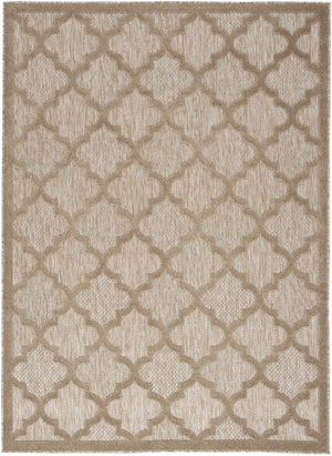HomeRoots 8' Beige Area Rug - Durable Indoor Outdoor Flatwoven Design for Stylish Living Spaces & Easy Maintenance 6' X 9' 522136
