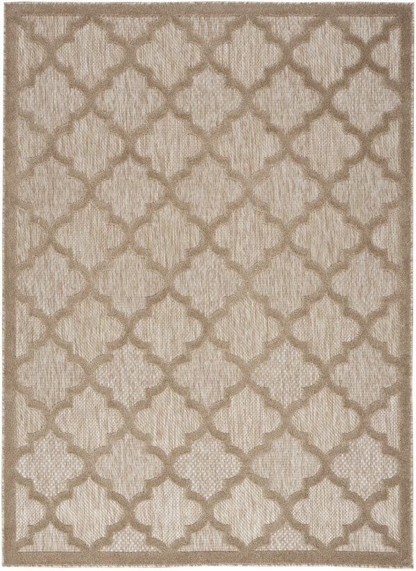 HomeRoots 8' Beige Area Rug - Durable Indoor Outdoor Flatwoven Design for Stylish Living Spaces & Easy Maintenance 6' X 9' 522136