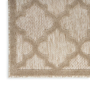 HomeRoots 9' X 12' Beige Indoor Outdoor Area Rug - Modern Geometric Design, Durable, Fade-Resistant, Versatile Use 522138
