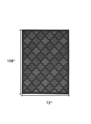 Homeroots 6' X 9' Charcoal And Gray Indoor Outdoor Area Rug  Polypropylene 522139