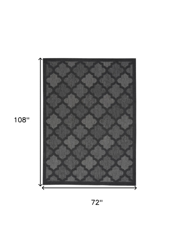 Homeroots 6' X 9' Charcoal And Gray Indoor Outdoor Area Rug  Polypropylene 522139