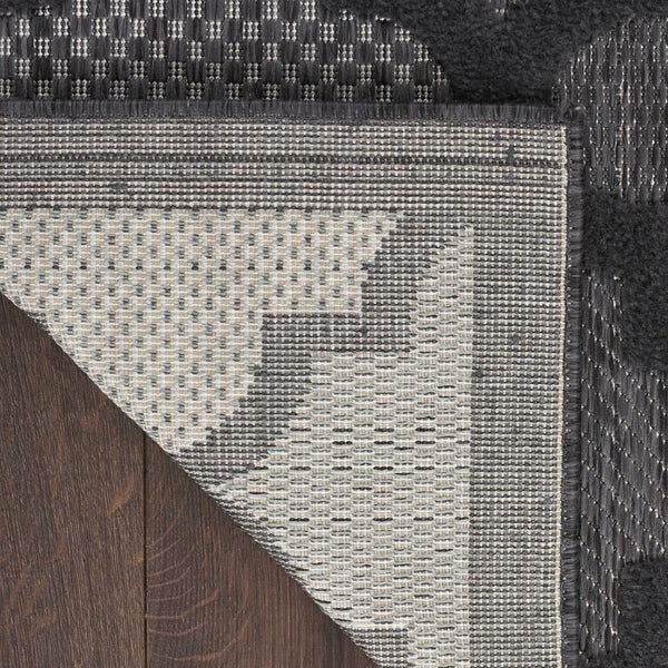 Homeroots 6' X 9' Charcoal And Gray Indoor Outdoor Area Rug  Polypropylene 522139