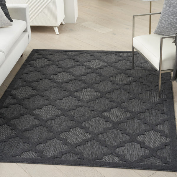 Homeroots 6' X 9' Charcoal And Gray Indoor Outdoor Area Rug  Polypropylene 522139