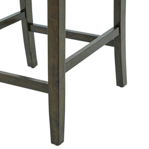 English Elm Counter Height Rubberwood Barstools Set of 2 Upholstered Seats for Kitchen Island Brown N752P377070D