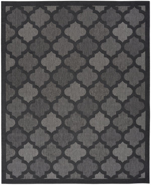Homeroots 8' X 10' Black Geometric Flatweave Area Rug  Polypropylene 522140