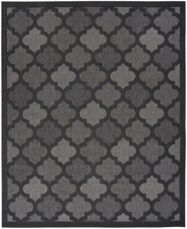 Homeroots 8' X 10' Black Geometric Flatweave Area Rug  Polypropylene 522140