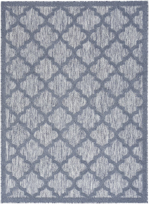 Homeroots 6' X 9' Blue Geometric Flatweave Area Rug  Polypropylene 522143